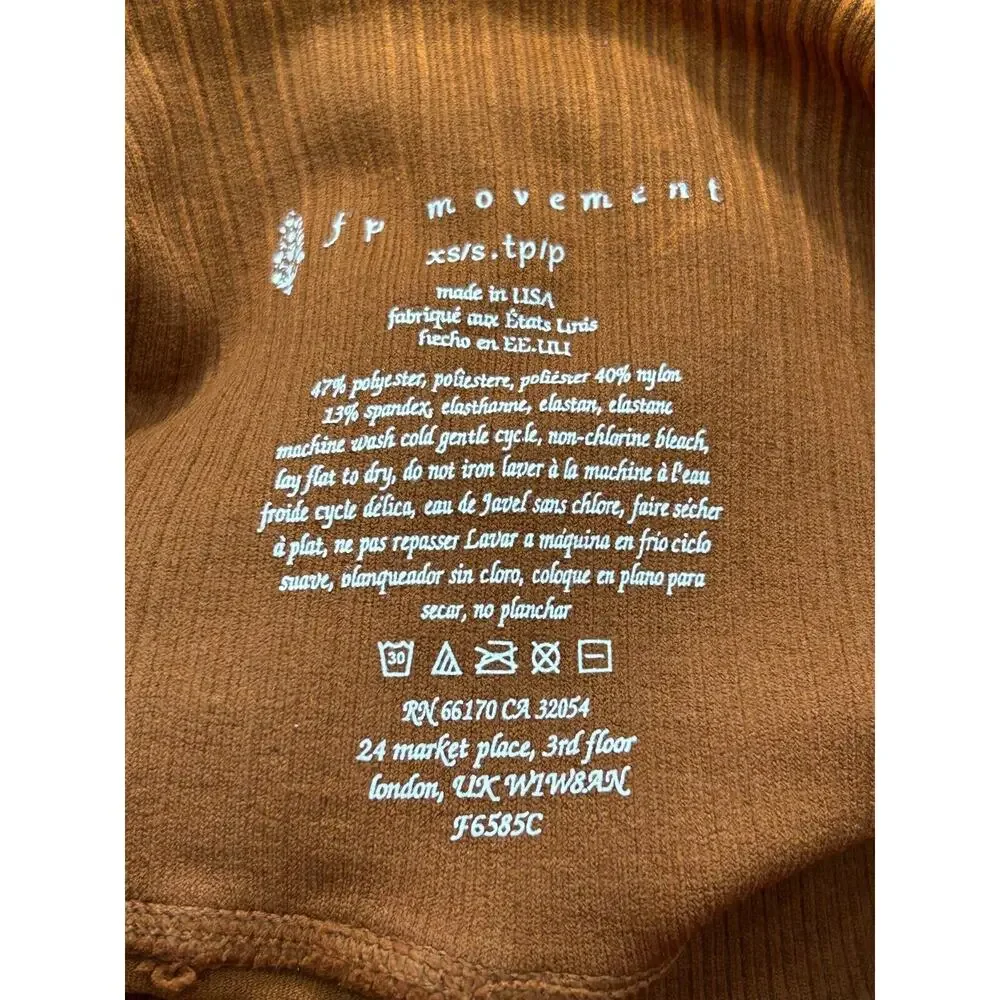 Free People Movement Good Karma Leggings High Waisted Stretch Brown Size XS/S‎
